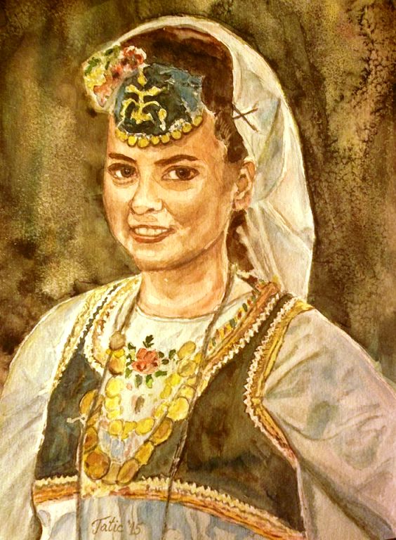 My art - Bosnian sevdah lady by Nazif Nasko Tatić, Richmond, Virginia, USA